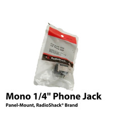Panel-Mount Mono 1/4" Phone Jack, RadioShack  Brand 274-0280, 0.25"  "