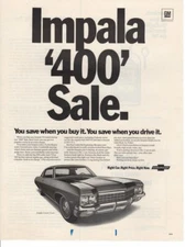 Vintage Print advertisement ad Car CHEVROLET CHEVY IMPALA 1970 Save 400 Sale ad