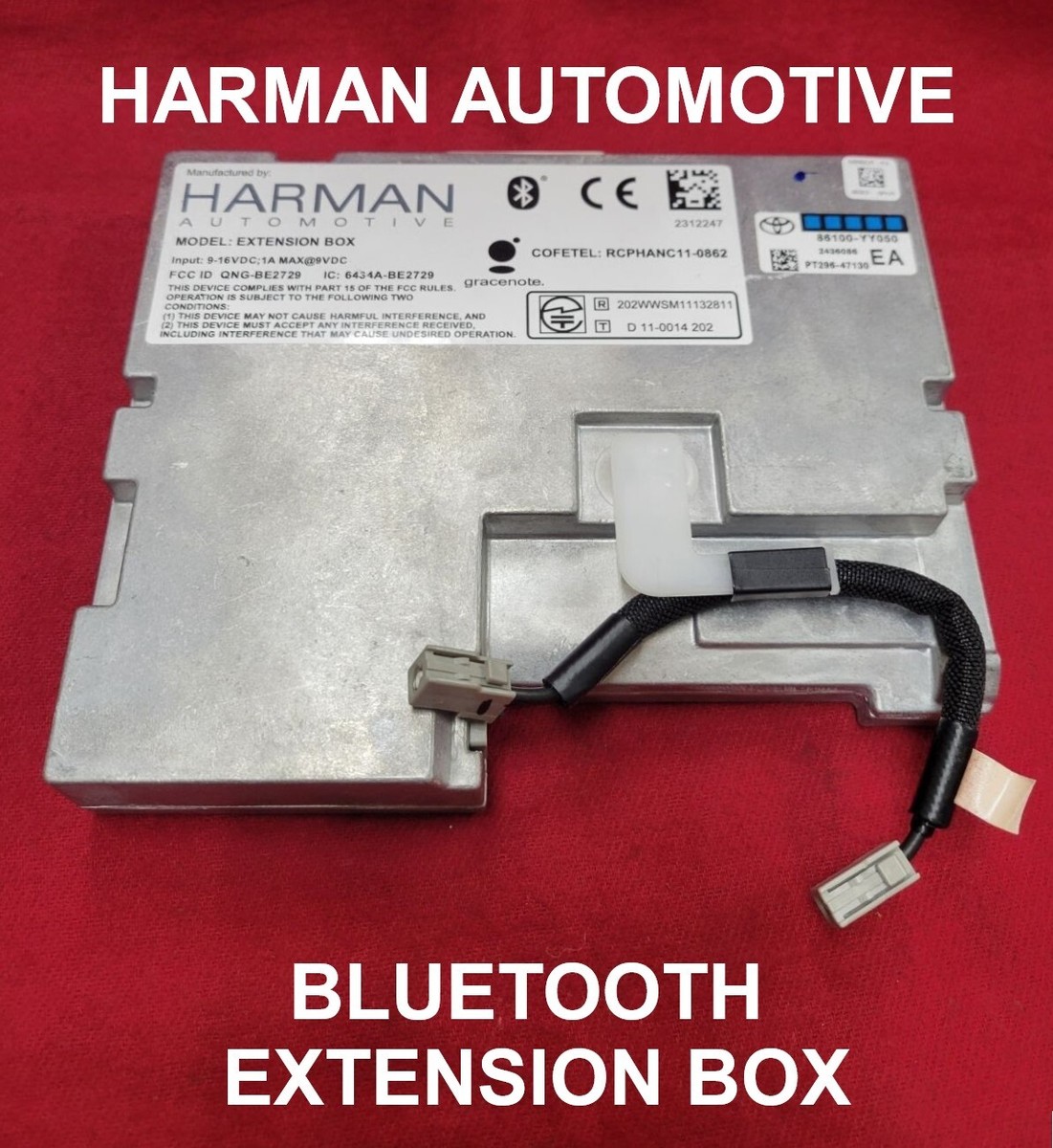 Toyota 86100-YY050 Harman Automotive Bluetooth Extension Box