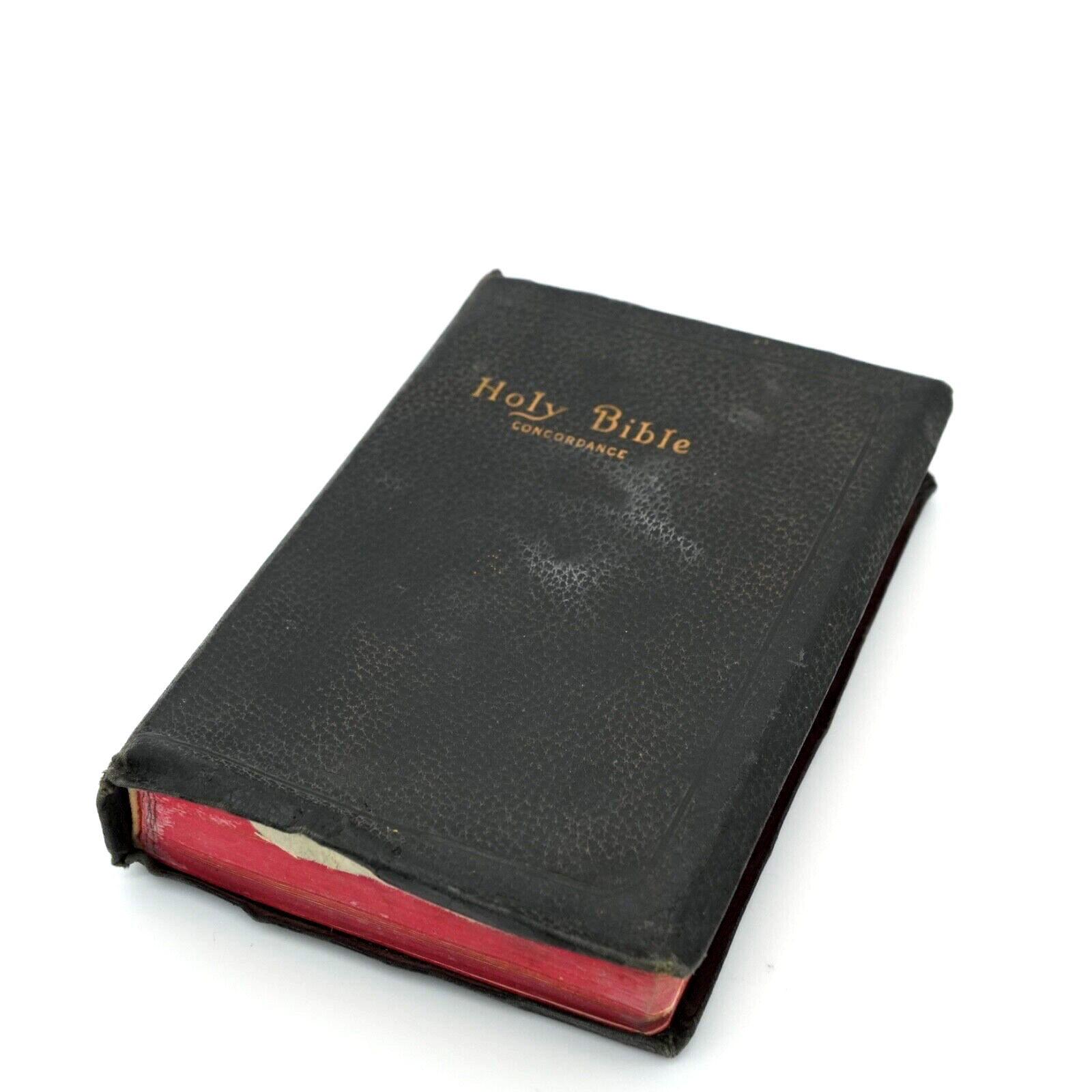 1960 Vintage Holy Bible King James Concordance Leather  Red Letter Edition