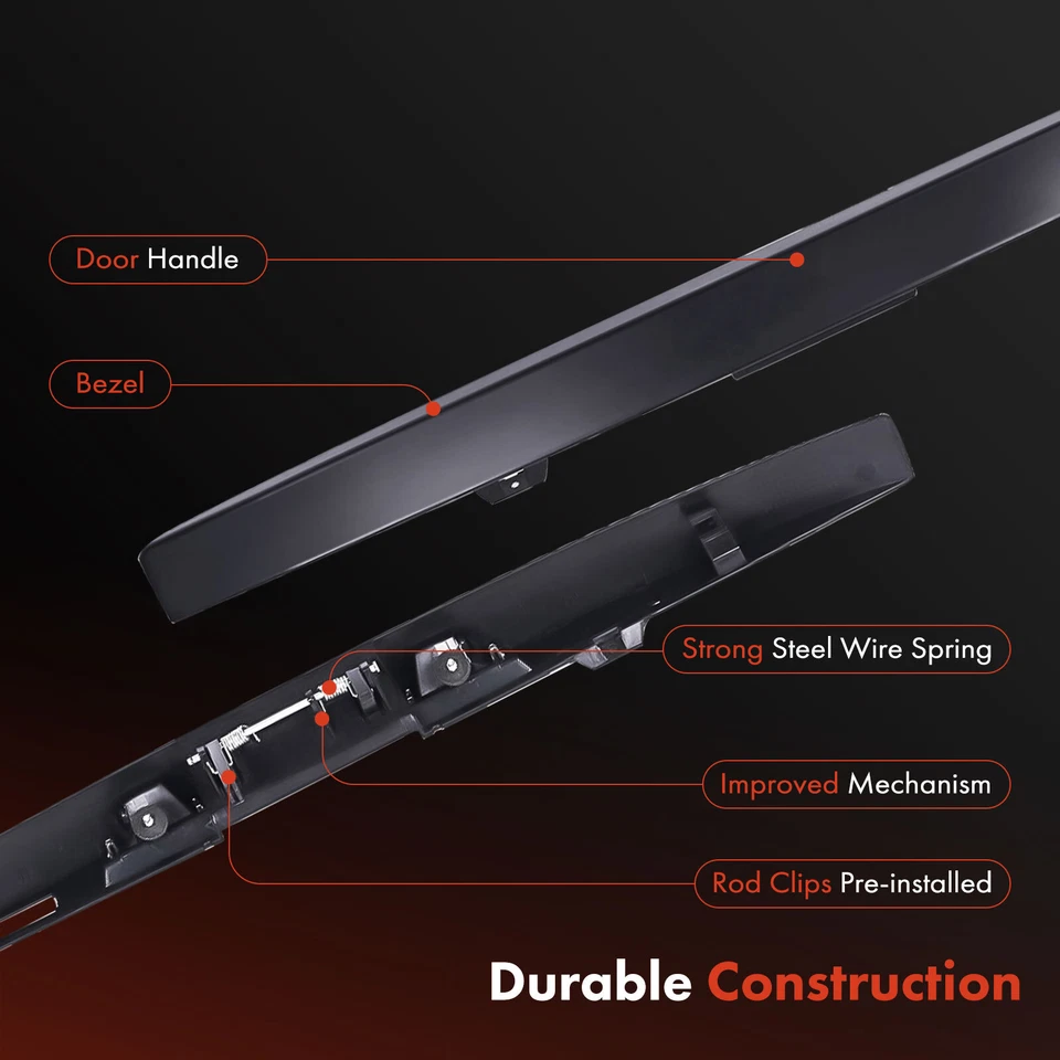 Manija de cierre de puerta levadiza trasera imprimada negra con moldura para Jeep Grand Cherokee 05-10 Foto 4 de 4