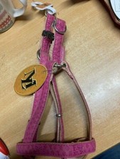 Mac Leather Synthetic Padded Leather Pink Harness 3/5"x14"-24"