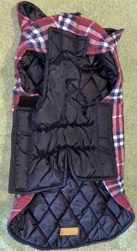 Sz L - Kuoser Plaid Flannel Dog Jacket Vest New W/ Tag  - Image 4 of 4