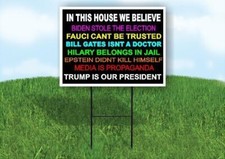 IN THIS HOUSE TRUMP IS PRESIDENT Yard Sign Road with Stand LAWN SIGN
