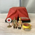 Vintage Fisher Price Safari Pop Up Tent And Figures