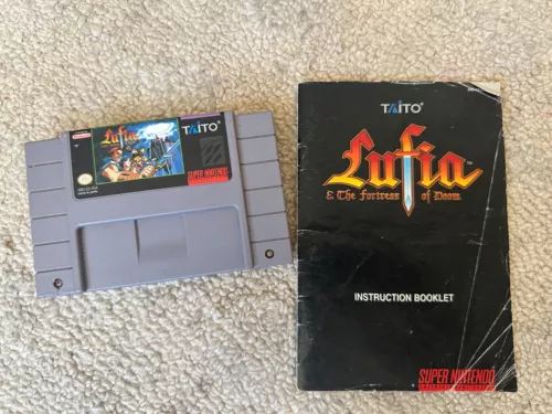 Lufia & The Fortress of Doom SNES Super Nintendo Cart and Manual