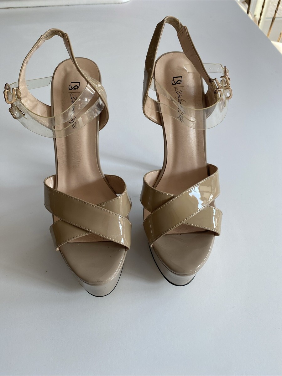 Diverse Style By Sydni Dion Pageant Shoes Heels NUDE Cashew Size