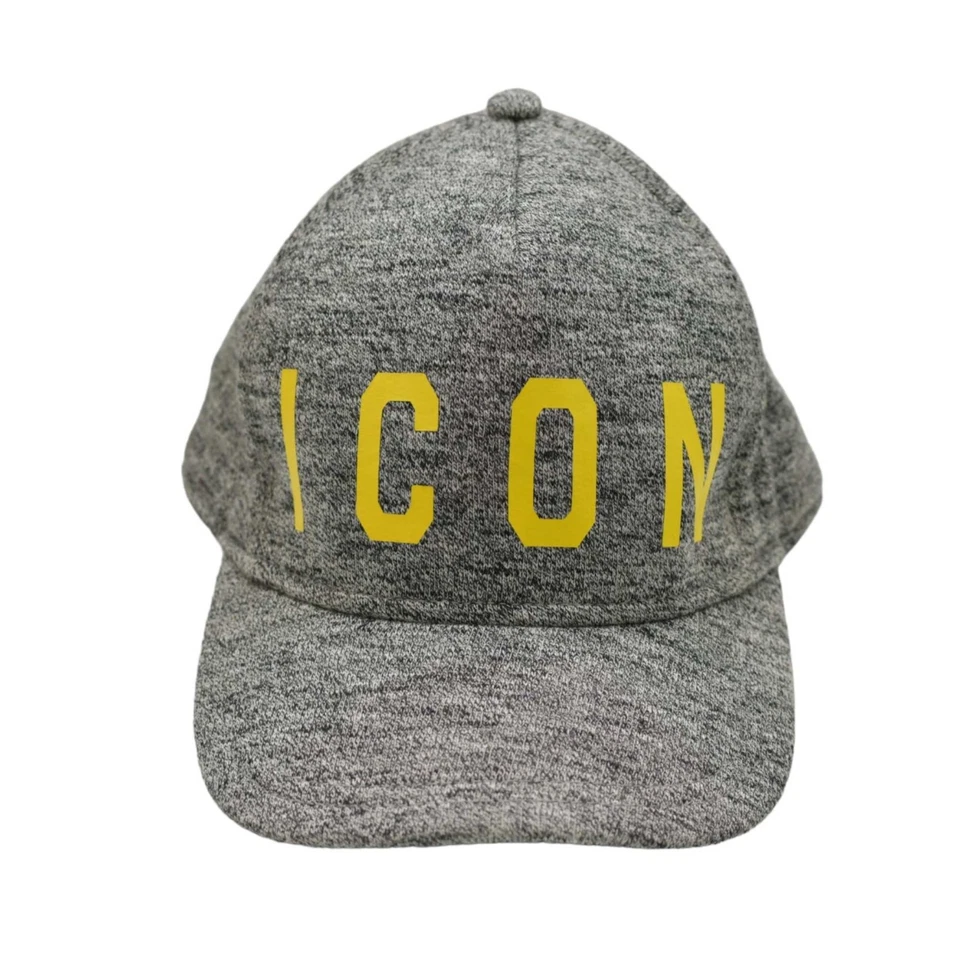 Gorra de béisbol unisex de algodón gris logotipo amarillo Dsquared2 D2 Icon OS Foto 2 de 4