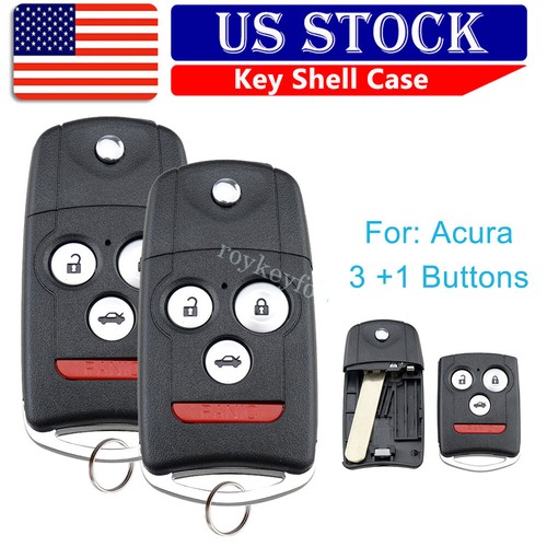 2 Replacement For 2009 2010 2011 2012 2013 2014 Acura TSX Car Key Fob Shell Case - Foto 1 di 9