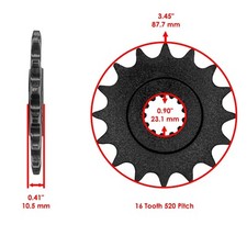 09-17 Yamaha FZ6R JT Sprockets 520 Front Sprocket 16 Teeth