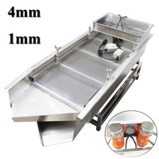 JG40-95 Linear Vibrating Screen Electric Sieve 4mm & 1mm Double Layer / Motor