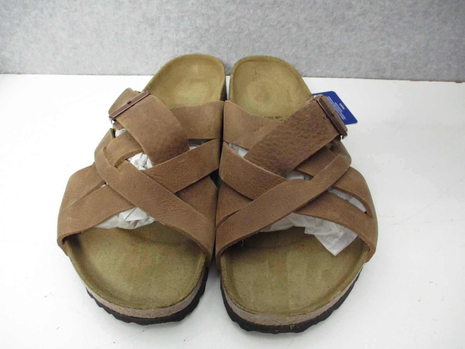 APL BIRKENSTOCK Lugano Camberra vecchi sandali tabacco pelle marrone uomo 8 donna 10