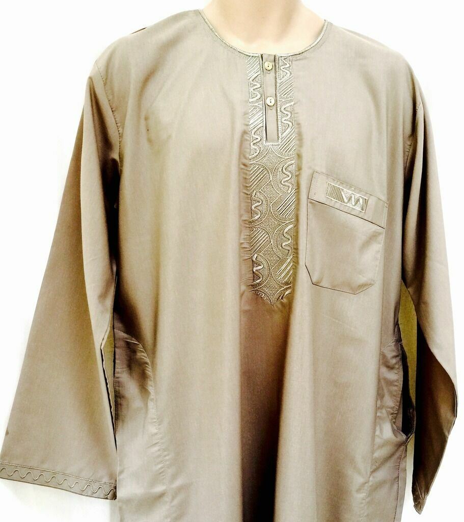 Men Designer Desert Dress Jubba Kaftan Dishdash Thobe Galabiyya Jabbah ...