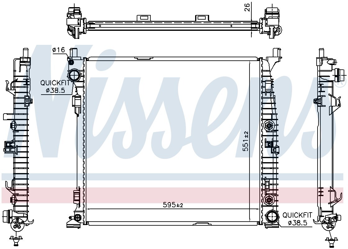 Detailed Radiator Nissens Radiator for Mercedes-Benz 67188 | eBay