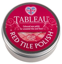 Tableau Red Tile Polish 150ml Coloured Wax Polish For Unsealed Tiles And Floors