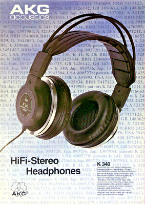 AKG Acoustics Headphone K340 K240 K130 K241 Sales Brochure