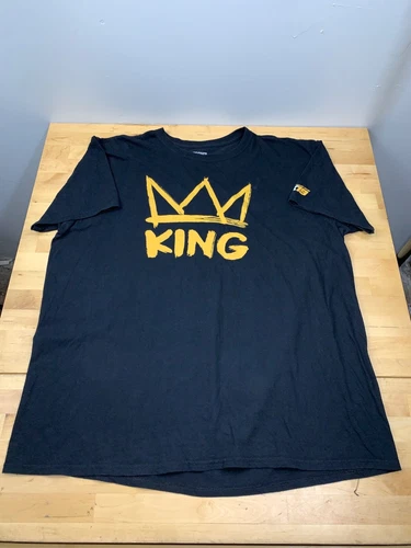 ThinkGeek NBA 2K19 20th Anniv-Men's 2XL Crown King Black/Yellow T-Shirt #4278