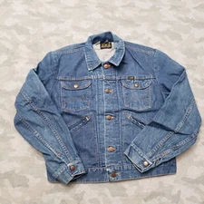 Vintage Blue Bell Maverick Jacket Mens 40 Blue Pockets Denim Long Sleeve Western