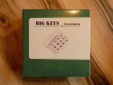New BIG KEYS Large Buttons Volume Control Speed Dial Memory Telephone White
