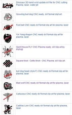 dxf format CNC clip art collection on CD. $400 Value for plasma, laser, router.