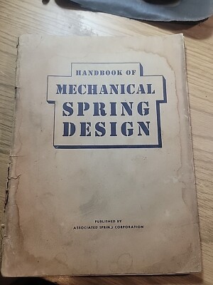 1950 Handbook Of Mechanical Spring Design Book