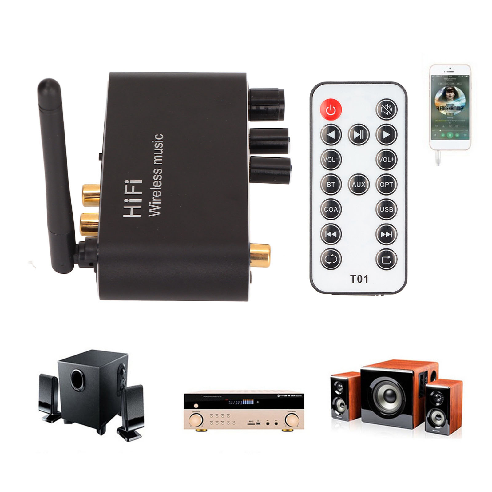 BT Digital To Analog Converter 2 Devices Connect BT DAC Converter ...