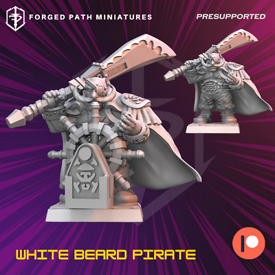 Weißbart Pirat, Tabletop Wargaming Fantasy Zwerge Miniaturen Zwerg Pirat