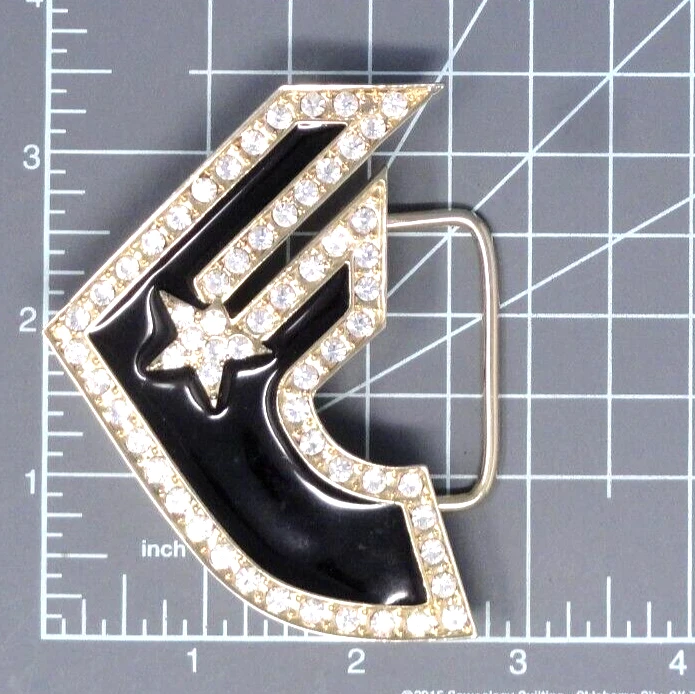 Estrellas famosas y correas F Bling cinturón hebilla hip hop rap música cultura. CPA411 Foto 3 de 4