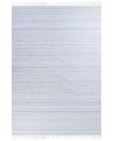 Outdoor Teppich Matte Blau Mit Fransen 160 X 230 Cm Hangewebt Modern Malhia