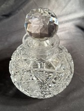 Antique American Brilliant Cut Glass Dorflinger Marlboro  Cologne Scent Bottle