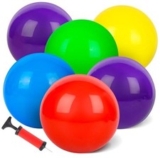 6PCS Playground Ball, 8.5 Inches Bouncing Kick Ball for Kids, Giant Rubber