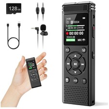 136GB Digital Voice Recorder with Noise Reduc...