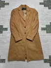 Zara Trenchcoat Womens Xs Brown Wool Blend *