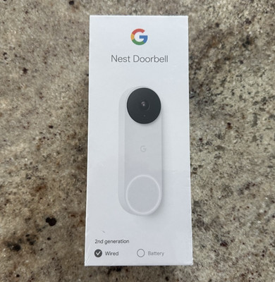 Google Nest Doorbell Wired, 2nd Gen Wired Video Doorbell Camera White Brand New