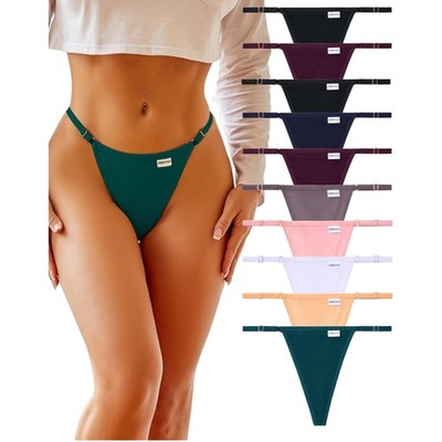 FINETOO G String Tanga Damen Set 10er Pack Baumwolle Nahtlos T-Back Thongs...