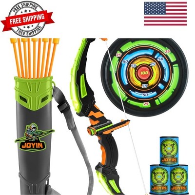 Kids Bow and Arrow Set with LED Flash Lights, Outdoor Archery Set Toy Gift fo...