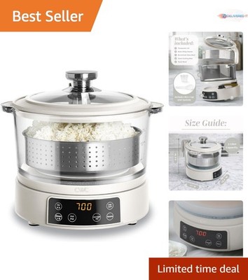Glass Mini Rice Cooker 3L Low Carb Steamer Hotpot Multiple Functions