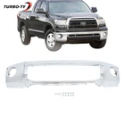 Split Chrome Steel Front Bumper With Sensor Holes For Toyota Tundra 2007-2013