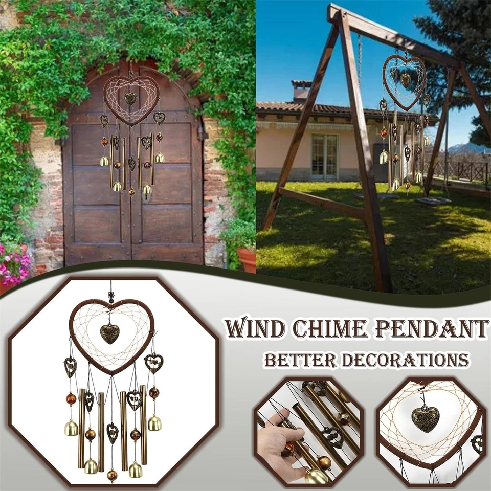 Carillones de viento atrapasueños corazones interiores carillón de viento para jardín hogar Foto 2 de 4