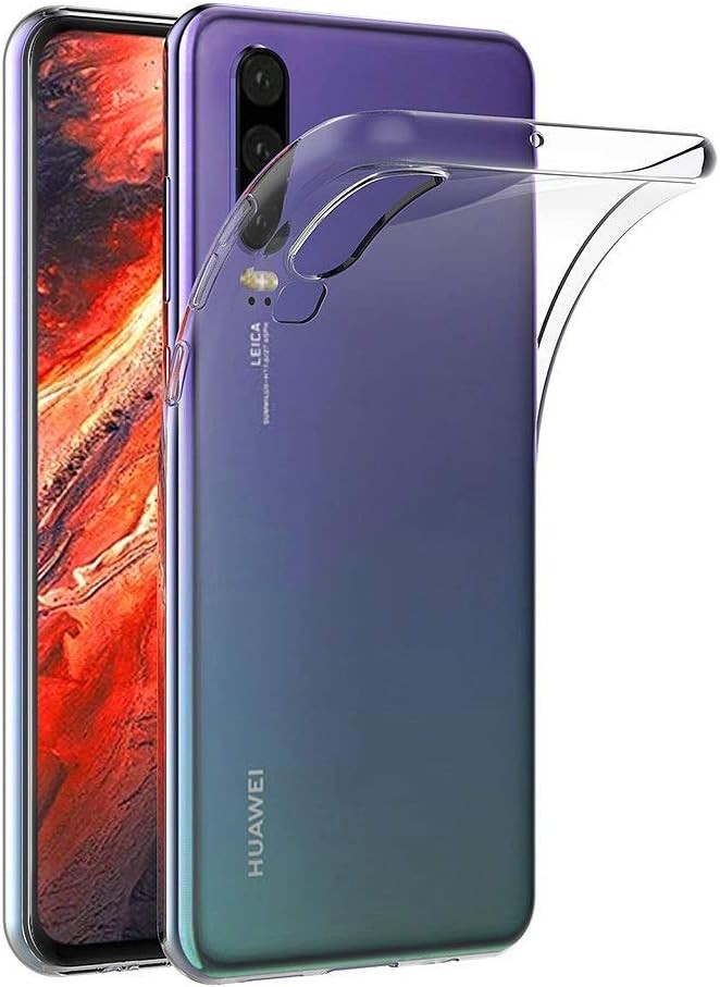 Case for Huawei P30 (6.1 inch) Soft TPU Rubber Gel Bumper Transparent Back Cover
