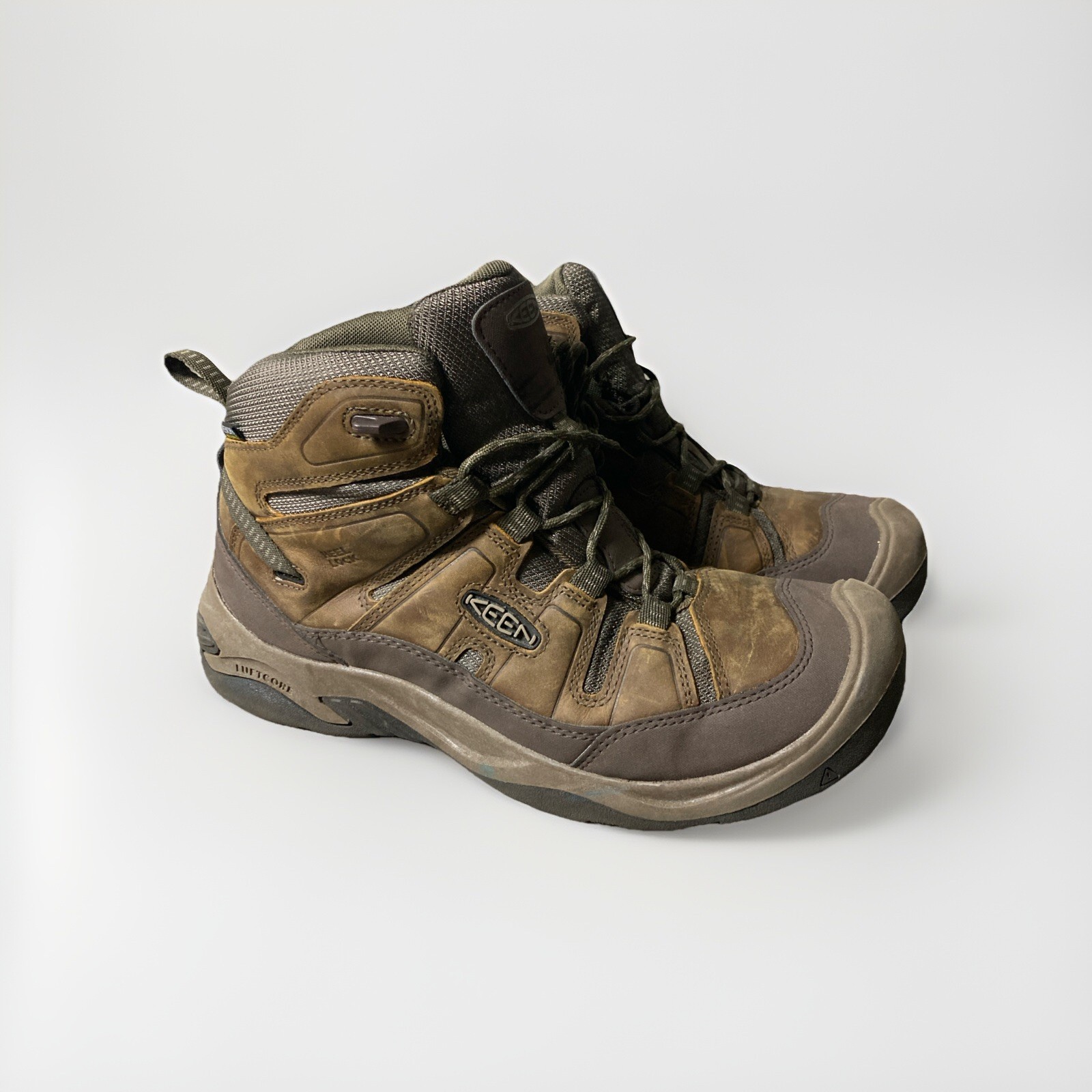 Stivali casual Keen Circadia Mid impermeabili da trekking da uomo marroni 1026769 taglia 11 US