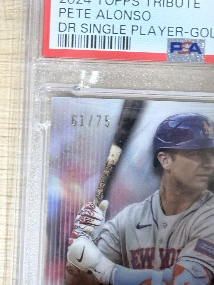 2024 Topps Tribute Dual Relics Single Player Gold Pete Alonso Patch /75 - Image 2 of 3