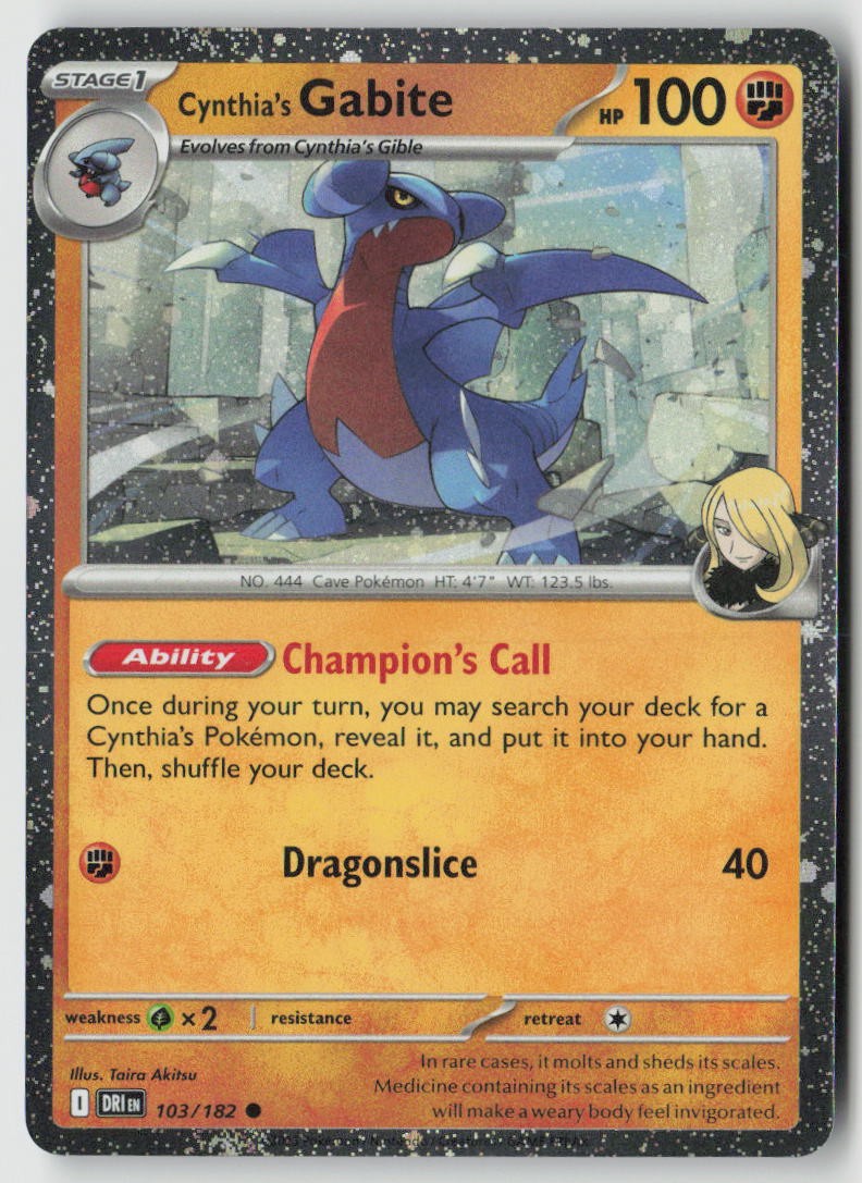 Cynthia's Gabite (Cosmos Holo) 103/182 DMG