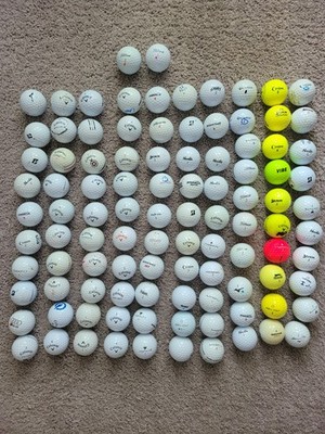 Mixed Brands Used Golf Balls 100 count + bonus