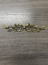 "Cinta de frontón de latón ornamentado vintage 9"" decoración floral francesa de muebles (106)"