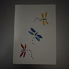 Watercolor Dragonflies-Original ACEO Watercolor Landscape 2.5 x 3.5 — photo 1