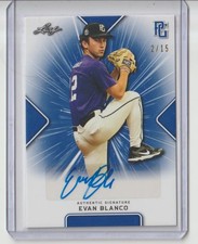 Evan Blanco 2021 leaf perfect game auto sn/15