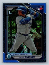 David Guzman 2024 Bowman Chrome 1st Blue Shimmer Refractor /150 #BCP-114