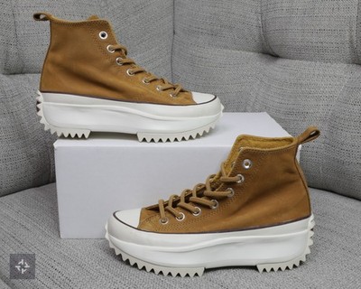 Converse Run Star Hike High Wheat Beige White Shoes Women's Size 6.5 (171666C)