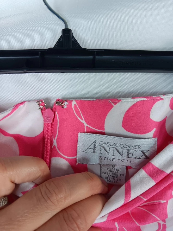 Falda elástica informal esquina anexo rosa talla 6 floral carrera Foto 2 de 3